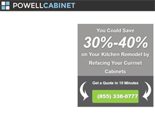 Tablet Screenshot of powellcabinet.com